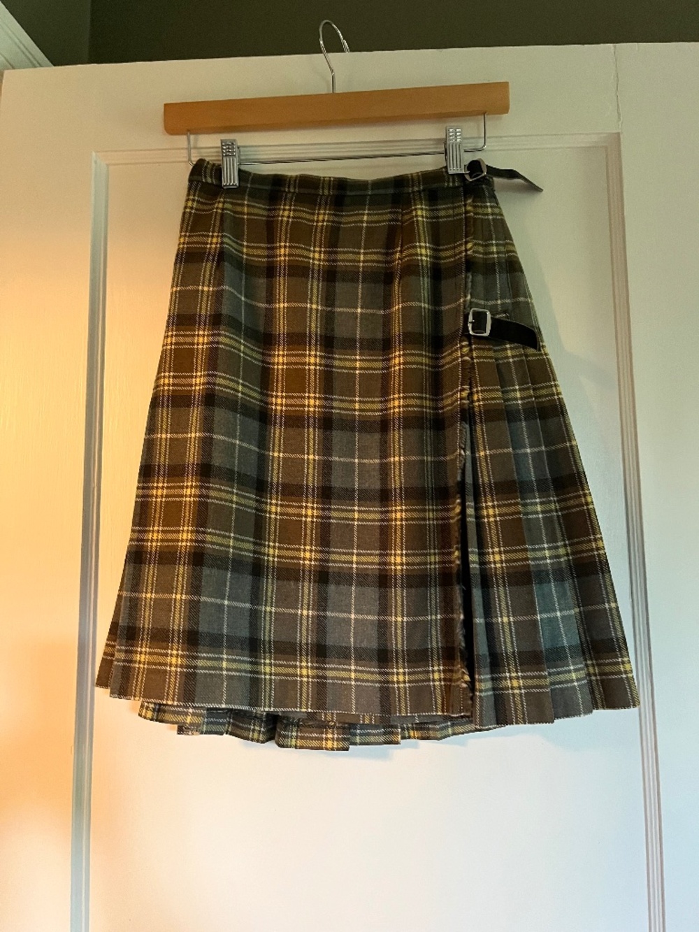 Vintage Scottish Kilt Plaid Skirt